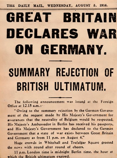 Nagy-Britannia hadat üzen Németországnak, 1914 1935 alkotó: Unbekannt