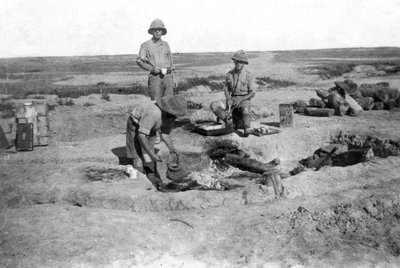 A brit hadsereg C társaságának főzése, Mezopotámia, I. világháború, 1918 alkotó: Unbekannt