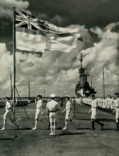 Brit tengerészek egy repülőgép-hordozó fedélzetén, második világháború, 1943. alkotó: Unbekannt