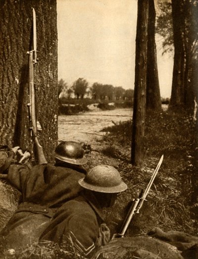 Brit csapatok a frontvonalon, Franciaország, első világháború, 1914-1918, 1933. alkotó: Unbekannt