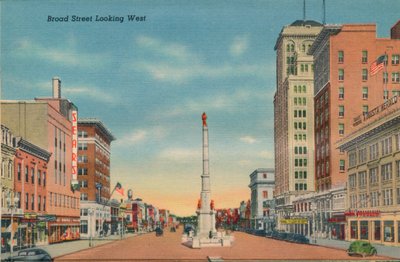 Broad Street, Looking West, Augusta, Georgia, 1943 alkotó: Unbekannt