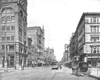 Broadway, a Chestnut Streettől északra, St. Louis, Missouri, USA, 1900. alkotó: Unbekannt