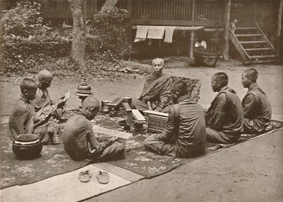 Buddhista pap tanítványokkal, 1900. alkotó: Unbekannt