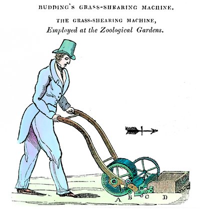Buddings fűnyíró gép, c1832 alkotó: Unbekannt
