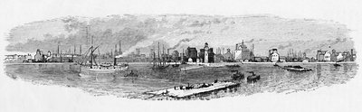 Buffalo Harbor, a hullámtörőből, 1883 alkotó: Unbekannt