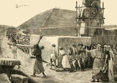 Piramis építése, 1890. alkotó: Unbekannt