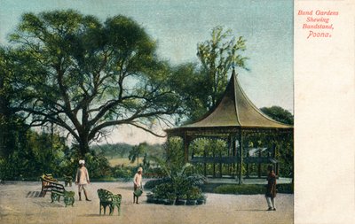 Bund Gardens Shewing Bandstand, Poona, c1900 alkotó: Unbekannt