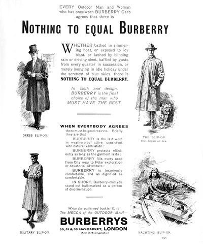 Burberrys, 1909 alkotó: Unbekannt