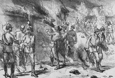 Coomassie égése, 1880 alkotó: Unbekannt