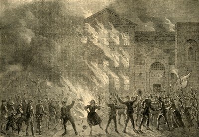 Newgate égése, 1780, c1872. alkotó: Unbekannt