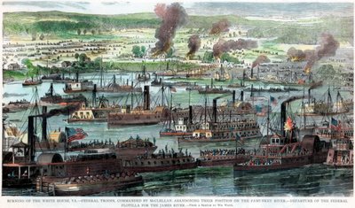 A Fehér Ház felgyújtása, Virginia, Amerikai polgárháború, 1862. június 26 alkotó: Unbekannt