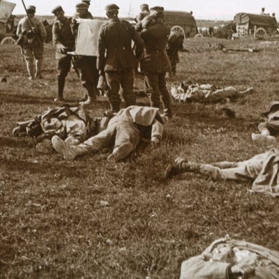 Holttestek temetése, Sainte-Marie-à-Py, Észak-Franciaország, 1914-c1918 alkotó: Unbekannt