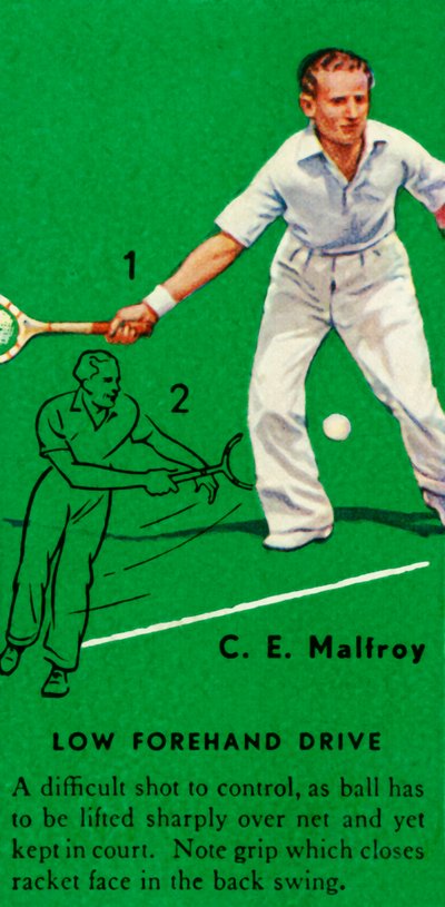 C. E. Malfroy – Low Forehand Drive, c1935. alkotó: Unbekannt