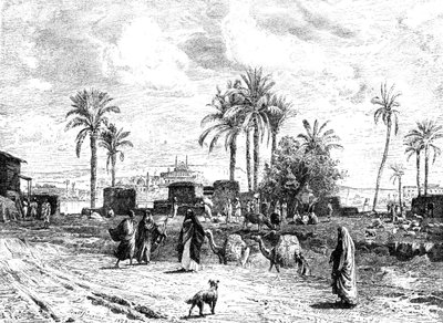 Kairó a Nílus bal partjáról nézve, 1881 alkotó: Unbekannt