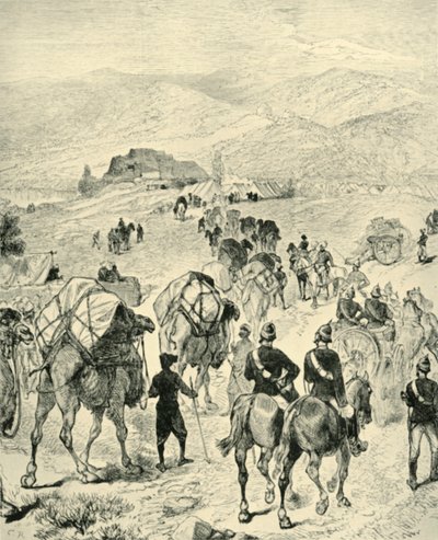 Roberts tábornok tábora Thalban a Kuram folyón, 1901. alkotó: Unbekannt