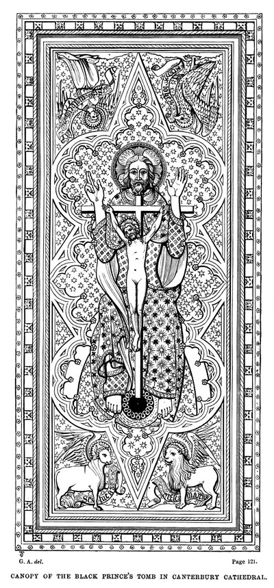 A fekete hercegek sírjának lombkorona a canterburyi katedrálisban alkotó: Unbekannt