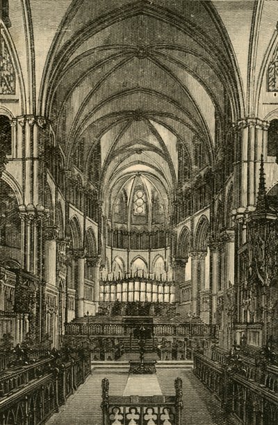 Canterbury katedrális – A kórus, 1898. alkotó: Unbekannt