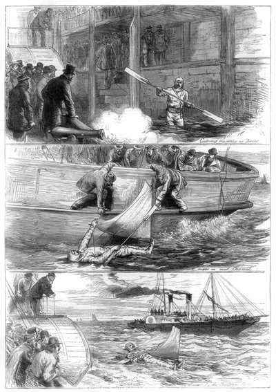 Boyton kapitány utazása a Csatornán, 1875 alkotó: Unbekannt