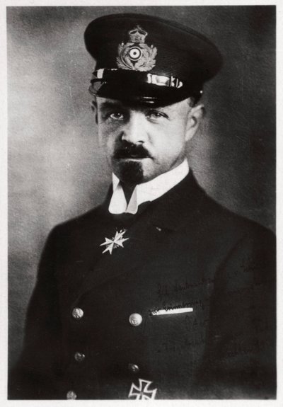 Peter Strasser kapitány, német léghajó-flotta parancsnoka, I. világháború, 1916-1918 1933 alkotó: Unbekannt