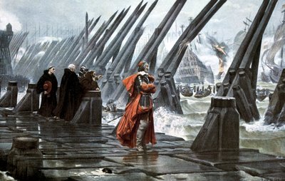 Richelieu bíboros La Rochelle ostrománál, 1628-ban a XX. század elején alkotó: Unbekannt