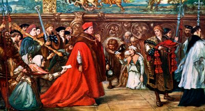 Wolsey bíboros menetben megy a Westminster Hallba, 1887, 1920 alkotó: Unbekannt
