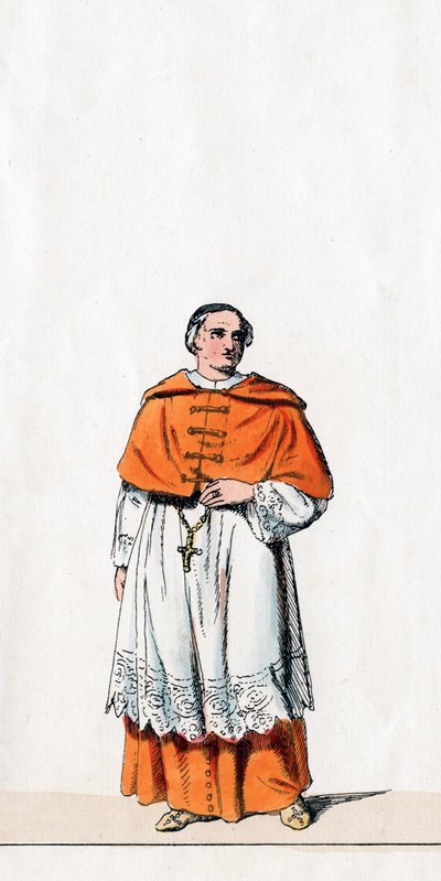 Wolsey bíboros, Shakespeare drámájának jelmezterve, VIII. Henrik, XIX. alkotó: Unbekannt