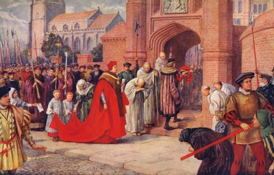 Wolsey bíboros valószínűleg belép a Hampton Court-palotába, 1917 alkotó: Unbekannt