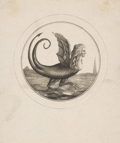 Karikatúra, amely Marie Antoinette-et sárkányként mutatja be, 18. század. alkotó: Unbekannt