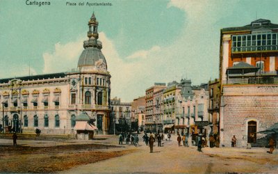 Cartagena – Városháza tér, c1900. alkotó: Unbekannt