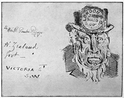Paul Kruger búr vezetőt maoriként ábrázoló rajzfilm, 1900 alkotó: Unbekannt