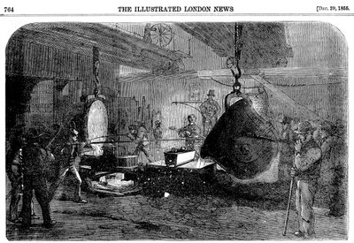 Habarcs öntés a Grissells Regents Canal Ironworksnél, City Road, London, 1855 alkotó: Unbekannt