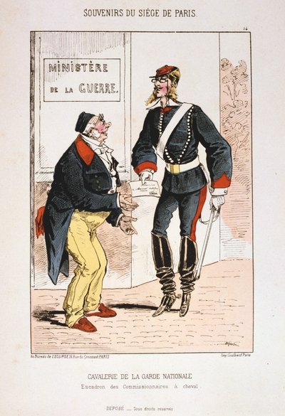 A Nemzeti Gárda lovassága, Párizs ostroma, 1870-1871 alkotó: Unbekannt