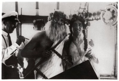 Ünnepély az egyenlítő átlépését a Graf Zeppelin léghajó fedélzetén, 1930 1933 alkotó: Unbekannt