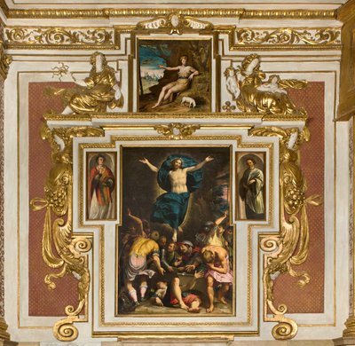 Népünk Boldogasszonya kápolna, déli oldal második szakasza, Malossoként ismert Giovan Battista Trotti, Feltámadás 1594, Bernardino Campi, San Giovanni nel desert 1569, Santa Maria Assunta katedrális, Dóm, Cremona, Lombardia, Olaszország (fotó) alkotó: Unbekannt