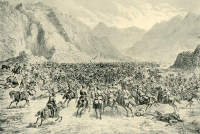 A pandzsábi lovasság rohama a második akcióban Charasia közelében, 1880. április 24-én, 1901. alkotó: Unbekannt