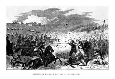 A porosz lándzsások vádja Weissenburgban, 1870, 1875 alkotó: Unbekannt