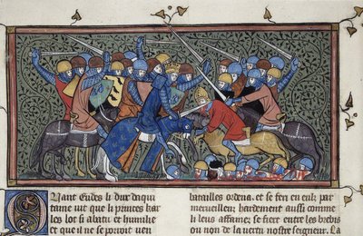Martel Károly a toursi csatában, kb. 1332-1350. alkotó: Unbekannt