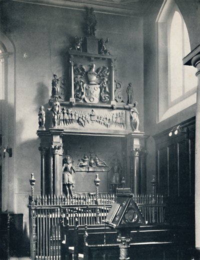 Charterhouse. Thomas Suttons emlékmű a kápolnában, 1925 alkotó: Unbekannt