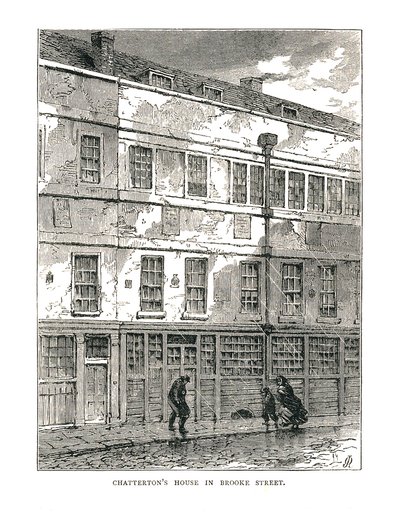 Chattertons ház a Brooke Street-ben, 1878 alkotó: Unbekannt