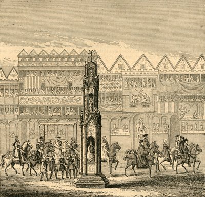 Cheapside Cross, ahogyan 1547-ben, 1897-ben jelent meg. alkotó: Unbekannt