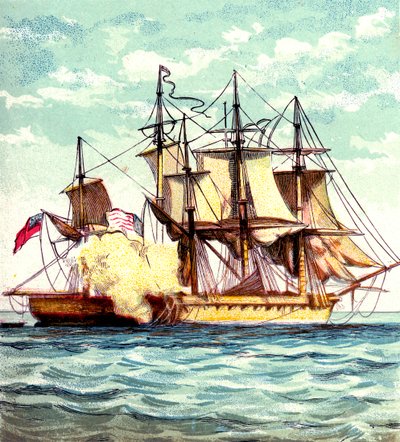 Chesapeake és Shannon, 1812 c1850-es évek alkotó: Unbekannt