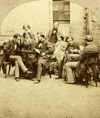 Sakk és kártya, 1850-es évek alkotó: Unbekannt