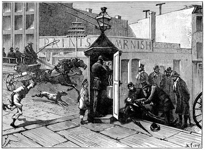 Chicagói rendőrség telefonfülke, 1886 alkotó: Unbekannt