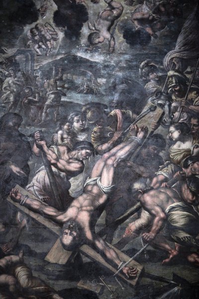 Chiesa della Grazia, Galatina, Puglia Szent Péter keresztre feszítését ábrázoló festmény, Galatina, Olaszország alkotó: Unbekannt