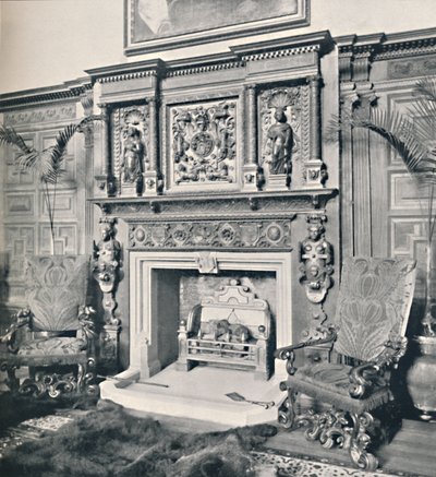 Kéménydarab a Nagyteremben, Castle Ashby, Northampton, 1927 alkotó: Unbekannt