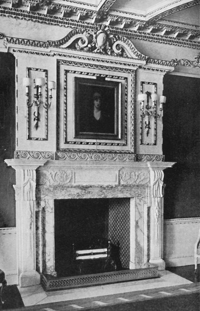 Kéménydarab a Red Drawing Roomban, Raynham Hall, Norfolk, 1927 alkotó: Unbekannt