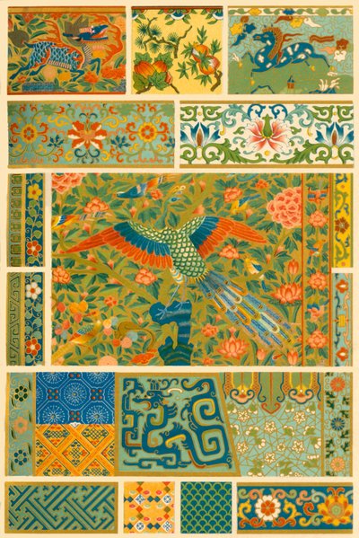 Kínai festészet, szövés, hímzés és cloisonné, 1898. alkotó: Unbekannt