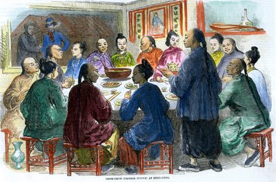 Chow-chow kínai vacsora Hongkongban, 1875 alkotó: Unbekannt