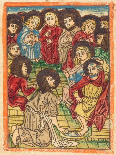 Krisztus az apostolok lábát mosva c. 1480. alkotó: Unbekannt