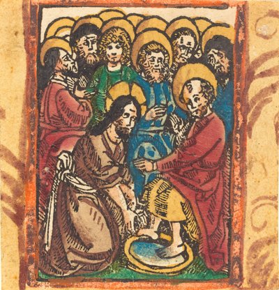 Krisztus az apostolok lábát mosva c. 14901500. alkotó: Unbekannt